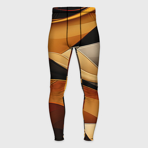 Мужские тайтсы Желтая и черная абстракция / 3D-принт – фото 1