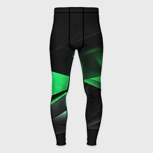 Мужские тайтсы Трехмерность зеленой фигуры / 3D-принт – фото 1