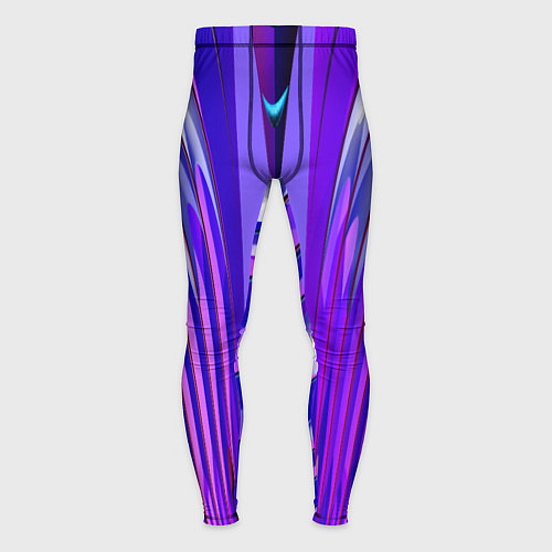 Мужские тайтсы Фиолетовые линии и полосы / 3D-принт – фото 1