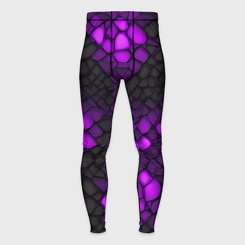 Мужские тайтсы Фиолетовый трескающийся камень / 3D-принт – фото 1