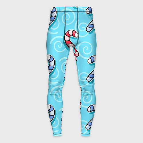 Мужские тайтсы Новогодний леденец трость / 3D-принт – фото 1