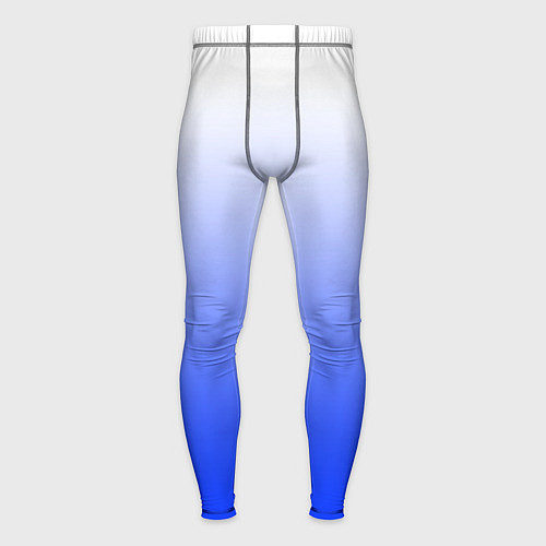 Мужские тайтсы Градиент бело-синий / 3D-принт – фото 1