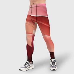 Тайтсы мужские Нежная персиковая абстракция, цвет: 3D-принт — фото 2