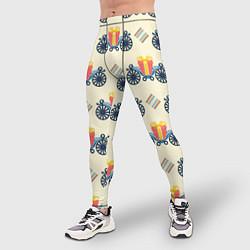 Тайтсы мужские Подарок на карете и ромб, цвет: 3D-принт — фото 2