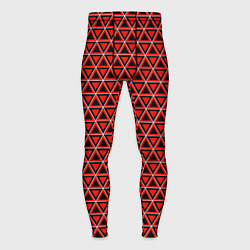 Тайтсы мужские Красные и чёрные треугольники, цвет: 3D-принт