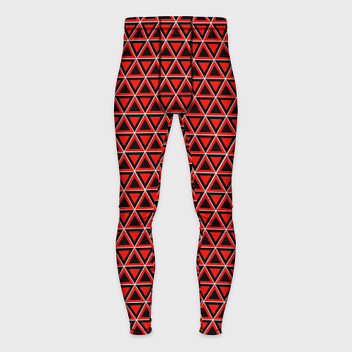 Мужские тайтсы Красные и чёрные треугольники / 3D-принт – фото 1