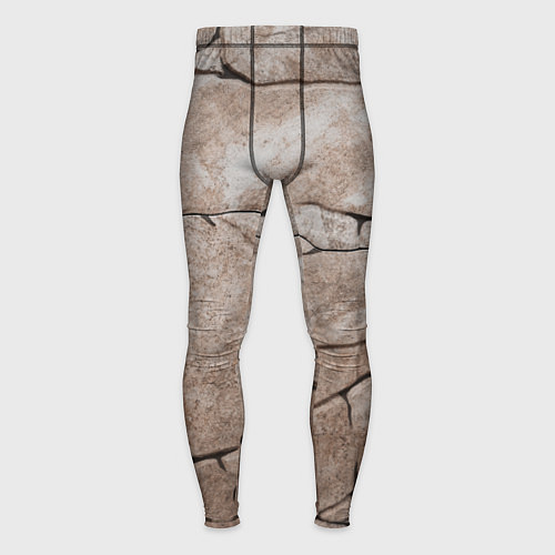 Мужские тайтсы Текстура бежевый горный камень / 3D-принт – фото 1