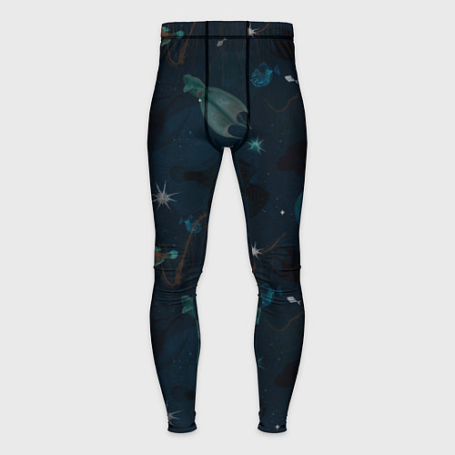 Мужские тайтсы Глубокий океан / 3D-принт – фото 1