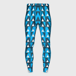 Тайтсы мужские Узор из треугольников синий, цвет: 3D-принт