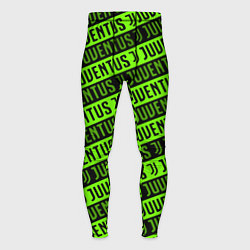 Тайтсы мужские Juventus green pattern sport, цвет: 3D-принт