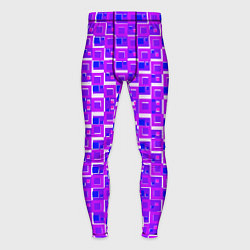 Тайтсы мужские Фиолетовые квадраты на белом фоне, цвет: 3D-принт