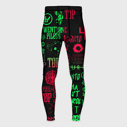 Тайтсы мужские Twenty one pilots pattern rock steel, цвет: 3D-принт