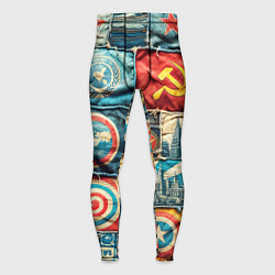 Тайтсы мужские Пэчворк джинсы в СССР, цвет: 3D-принт