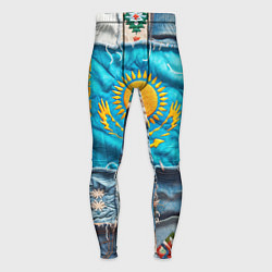 Тайтсы мужские Пэчворк джинсы в Казахстане, цвет: 3D-принт