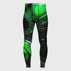 Тайтсы мужские Green dark abstract geometry style, цвет: 3D-принт