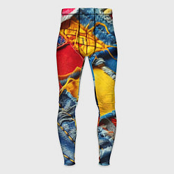 Мужские тайтсы Colorful denim patchwork - ai art