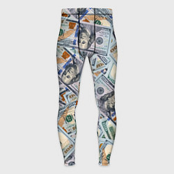 Тайтсы мужские Банкноты сто долларов, цвет: 3D-принт