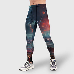 Тайтсы мужские Фантастическая планета, цвет: 3D-принт — фото 2
