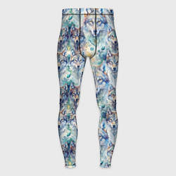 Тайтсы мужские Паттерн из волков, цвет: 3D-принт
