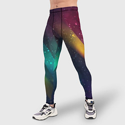 Тайтсы мужские Неоновые цветные полосы, цвет: 3D-принт — фото 2