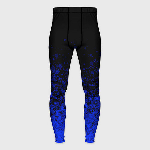 Мужские тайтсы Чёрный и ультрамарин абстрактный / 3D-принт – фото 1