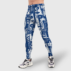Тайтсы мужские Маски туземные абстракция, цвет: 3D-принт — фото 2