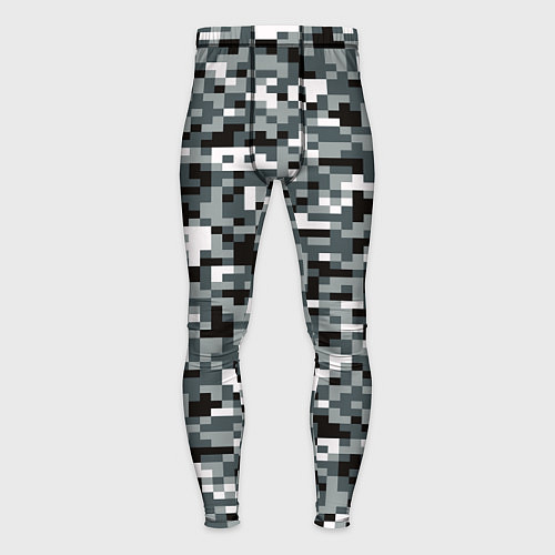 Мужские тайтсы Камуфляжные пиксели текстура / 3D-принт – фото 1