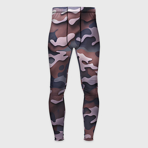 Мужские тайтсы Камуфляж-грязь / 3D-принт – фото 1