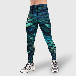 Тайтсы мужские Перламутровая змеиная кожа, цвет: 3D-принт — фото 2