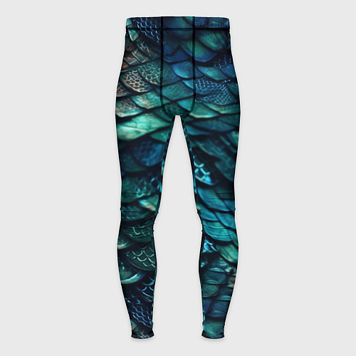 Мужские тайтсы Перламутровая змеиная кожа / 3D-принт – фото 1