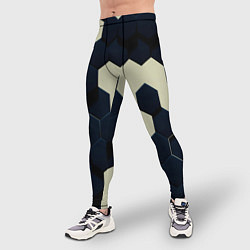 Тайтсы мужские Соты абстракция, цвет: 3D-принт — фото 2