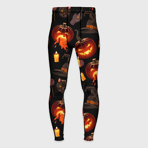 Мужские тайтсы Хэллоуин цветной паттерн / 3D-принт – фото 1