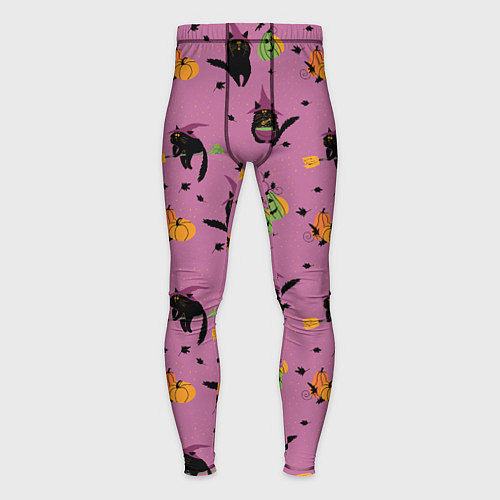 Мужские тайтсы Хэллоуин и кот ведьмы / 3D-принт – фото 1