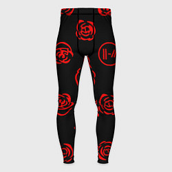 Мужские тайтсы Twenty one pilots rose pattern