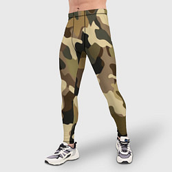 Тайтсы мужские Милитари камуфляж, цвет: 3D-принт — фото 2