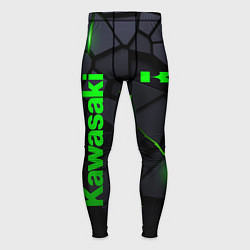 Тайтсы мужские Kawasaki - плиты с эффектом свечения, цвет: 3D-принт