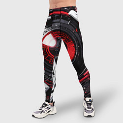 Тайтсы мужские Красная сфера киберпанк, цвет: 3D-принт — фото 2