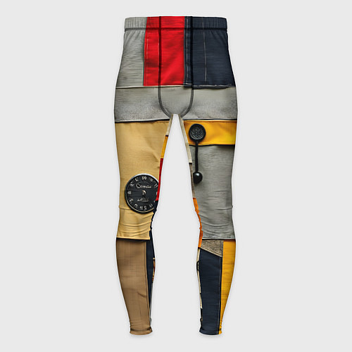 Мужские тайтсы Ретро пэчворк / 3D-принт – фото 1
