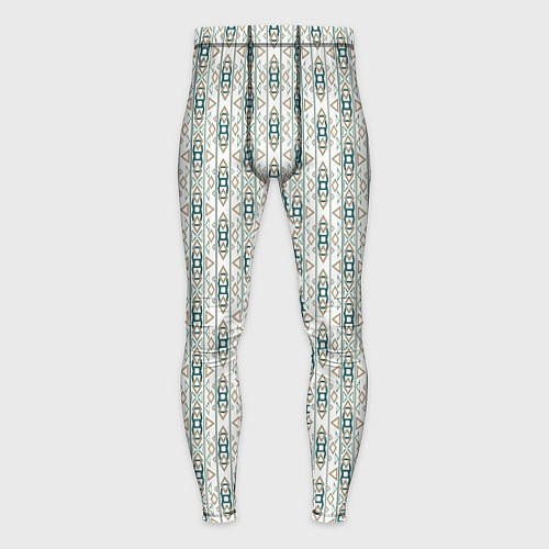 Мужские тайтсы Вертикальный узор с геометрическим рисунком / 3D-принт – фото 1