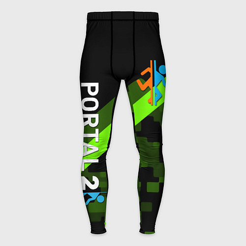 Мужские тайтсы Portal camo steel geometry / 3D-принт – фото 1
