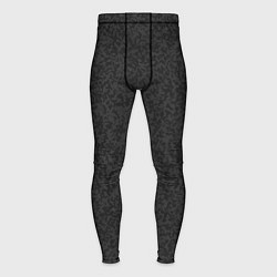 Тайтсы мужские Тёмный чёрно серый текстурированный, цвет: 3D-принт