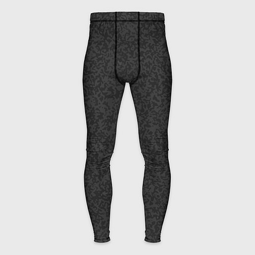 Мужские тайтсы Тёмный чёрно серый текстурированный / 3D-принт – фото 1