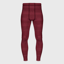 Тайтсы мужские Винный красный полосатый, цвет: 3D-принт