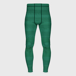 Тайтсы мужские Тёмный зелёный текстурные полосы, цвет: 3D-принт