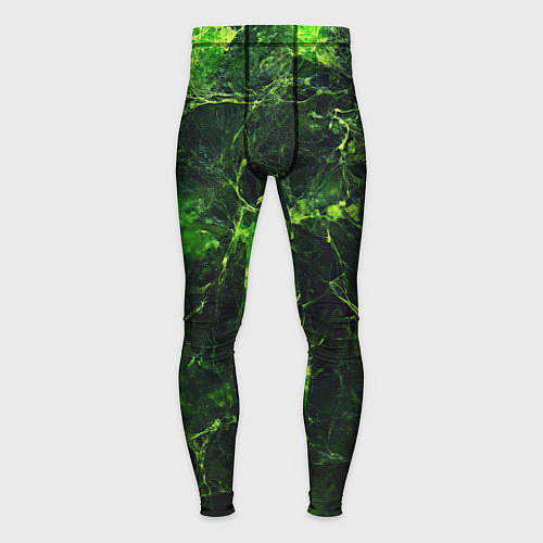 Мужские тайтсы Зеленая ядовитая текстура / 3D-принт – фото 1