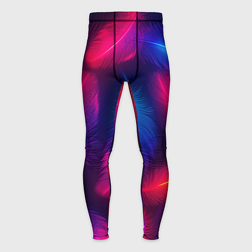 Мужские тайтсы Вспыхивающие перья - неоновое свечение / 3D-принт – фото 1