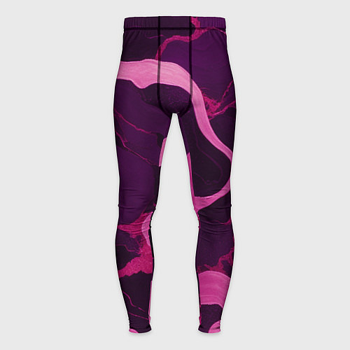 Мужские тайтсы Узоры фиолетового и розового цвета / 3D-принт – фото 1