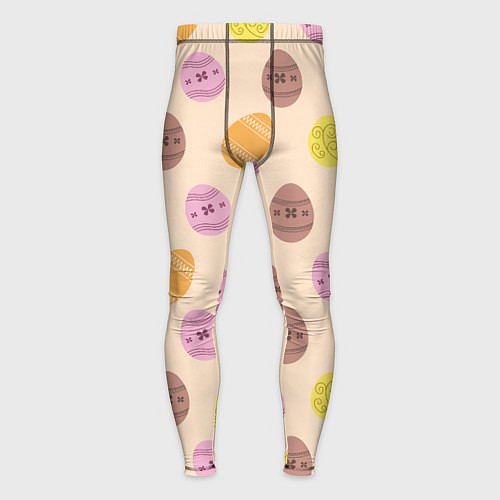 Мужские тайтсы Пасха цветные яйца / 3D-принт – фото 1