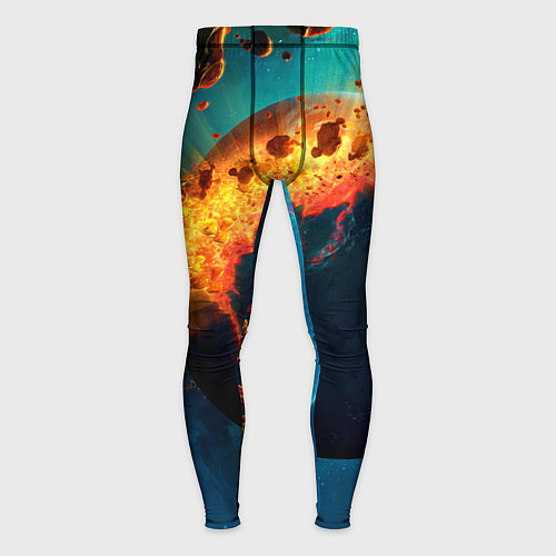 Мужские тайтсы Взрыв планеты / 3D-принт – фото 1