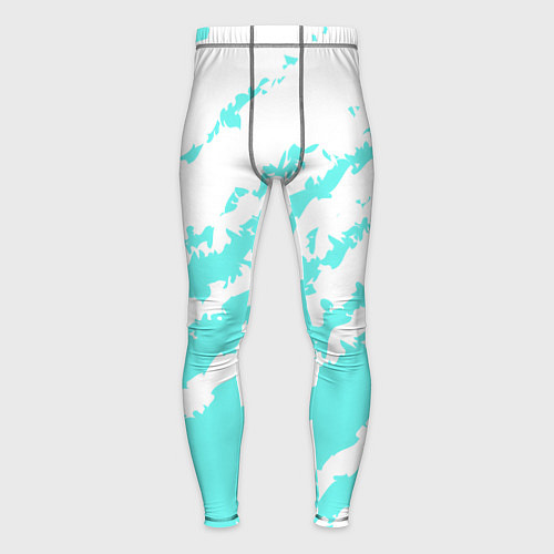 Мужские тайтсы The color is light blue and white / 3D-принт – фото 1